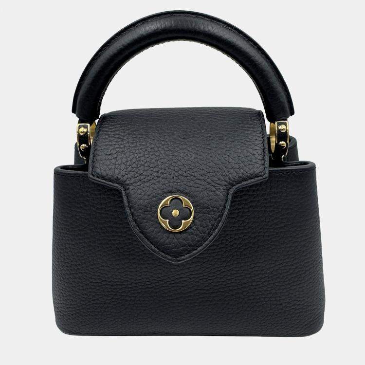 مملوكة مسبقًا Louis Vuitton Capucines Noir Taurillon Leather Size Mini
