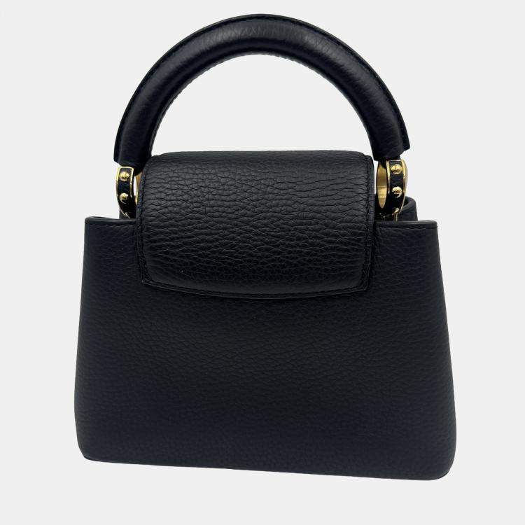مملوكة مسبقًا Louis Vuitton Capucines Noir Taurillon Leather Size Mini