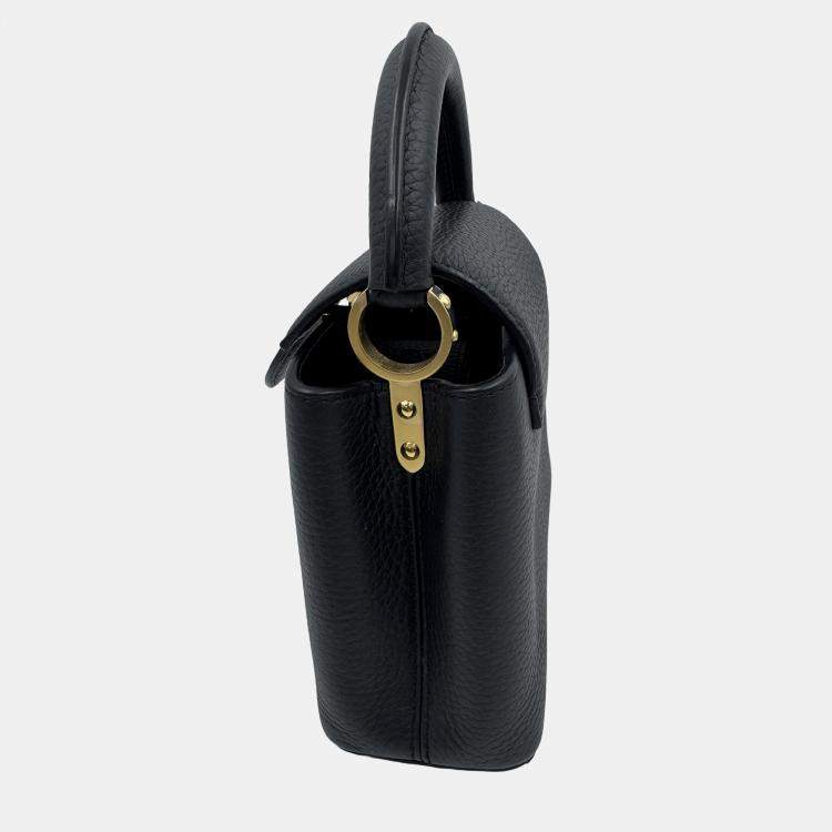 مملوكة مسبقًا Louis Vuitton Capucines Noir Taurillon Leather Size Mini