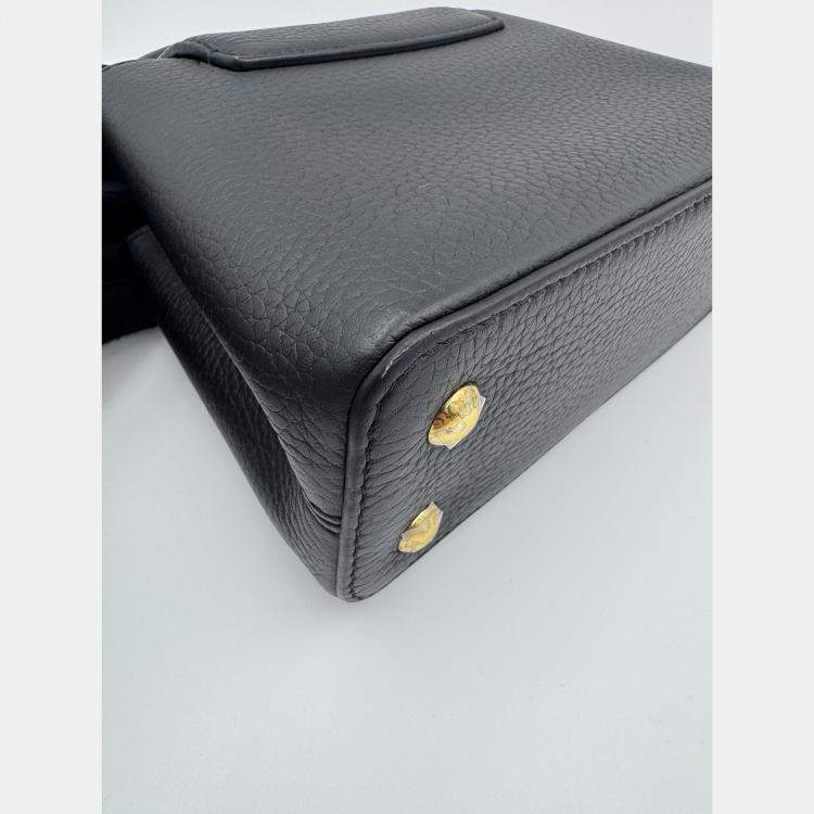 مملوكة مسبقًا Louis Vuitton Capucines Noir Taurillon Leather Size Mini