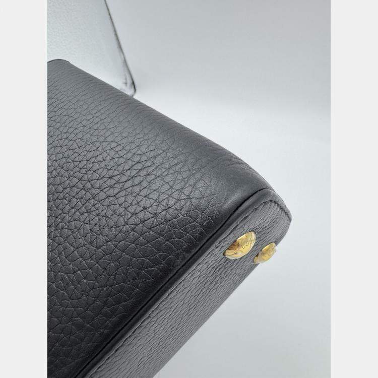 مملوكة مسبقًا Louis Vuitton Capucines Noir Taurillon Leather Size Mini