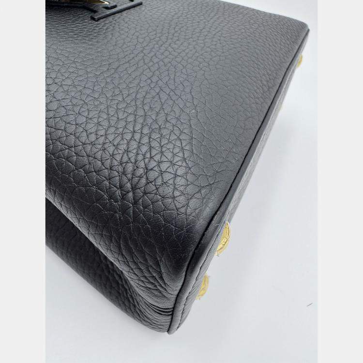 مملوكة مسبقًا Louis Vuitton Capucines Noir Taurillon Leather Size Mini