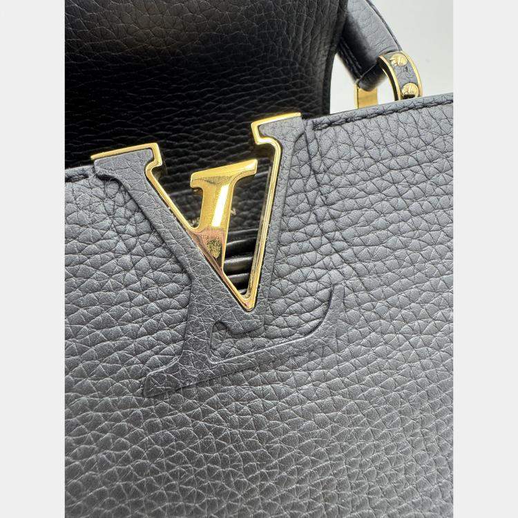 مملوكة مسبقًا Louis Vuitton Capucines Noir Taurillon Leather Size Mini