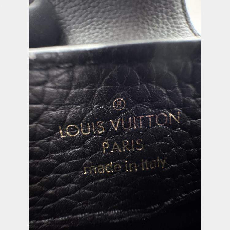 مملوكة مسبقًا Louis Vuitton Capucines Noir Taurillon Leather Size Mini