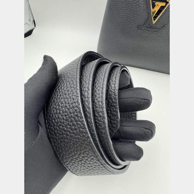 مملوكة مسبقًا Louis Vuitton Capucines Noir Taurillon Leather Size Mini