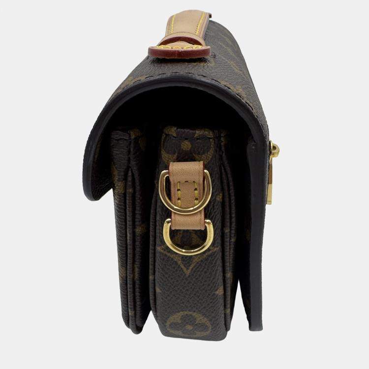 Pre Owned Louis Vuitton Monogram Canvas Pochette Metis East West Bag