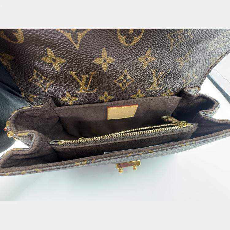 Pre Owned Louis Vuitton Monogram Canvas Pochette Metis East West Bag