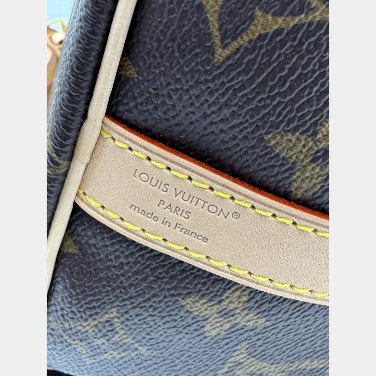 Pre Owned Louis Vuitton Speedy Bandouliere 25 Brown Monogram Canvas Shoulder Bag