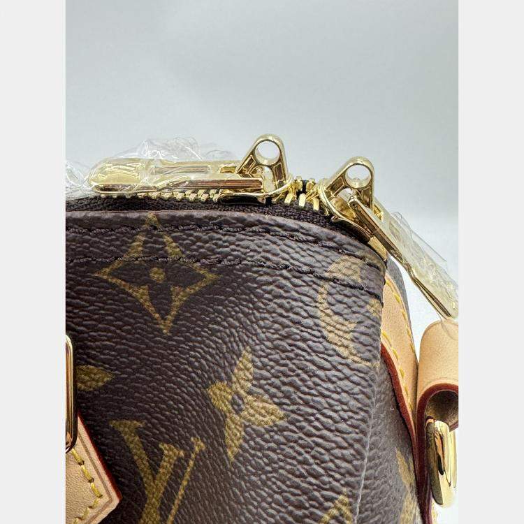 Pre Owned Louis Vuitton Speedy Bandouliere 25 Brown Monogram Canvas Shoulder Bag