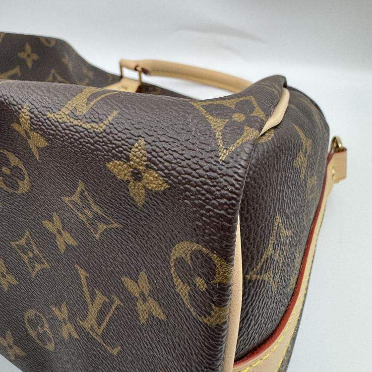 Pre Owned Louis Vuitton Speedy Bandouliere 25 Brown Monogram Canvas Shoulder Bag