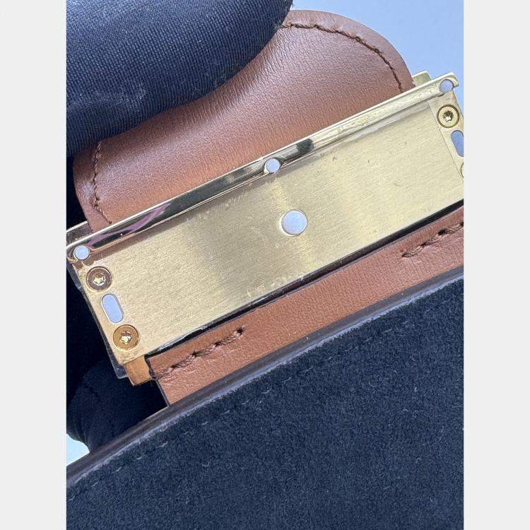 Pre Owned Louis Vuitton Dauphine Mini Shoulder Bag Coated Canvas And Leather Monogram Reverse Brown Beige