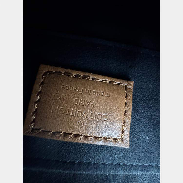 Pre Owned Louis Vuitton Dauphine Mini Shoulder Bag Coated Canvas And Leather Monogram Reverse Brown Beige