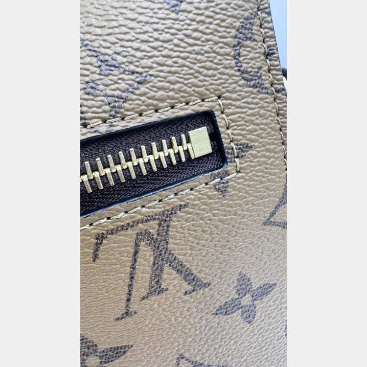 Pre Owned Louis Vuitton Brown Monogram Reverse Canvas Pochette Metis Bag