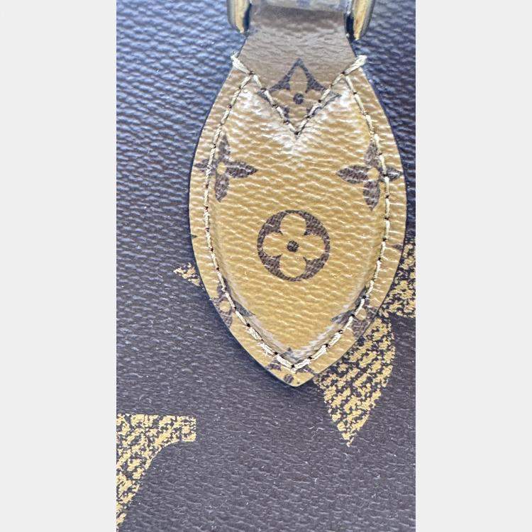 Pre Owned Louis Vuitton Brown Monogram Giant Reverse Canvas Onthego MM Bag
