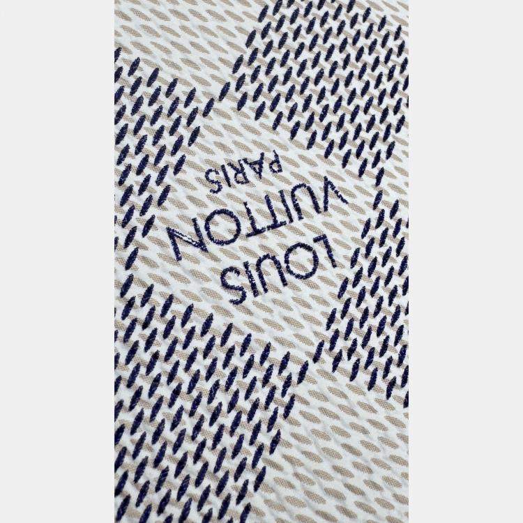 Pre Owned Louis Vuitton Damier Azur White Canvas Neverfull PM Bag