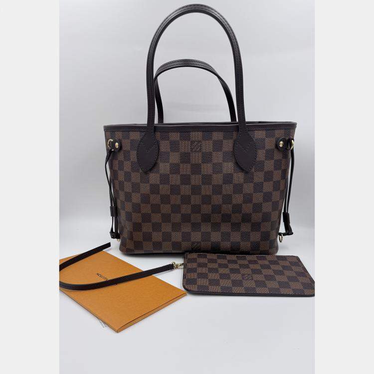 Pre Owned Louis Vuitton Damier Ebene Canvas Neverfull PM Bag