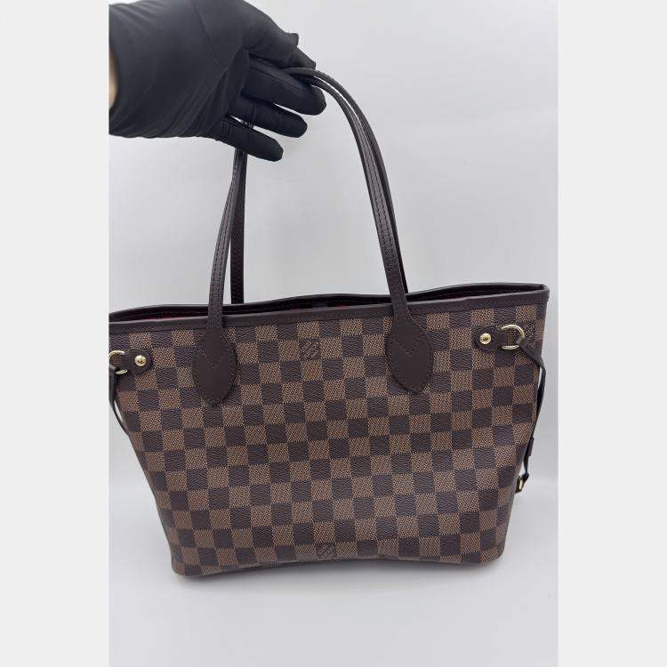 Pre Owned Louis Vuitton Damier Ebene Canvas Neverfull PM Bag