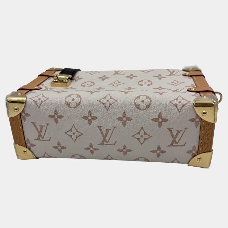 Pre Owned Louis Vuitton Side Trunk Beige Monogram Dune MM Bag