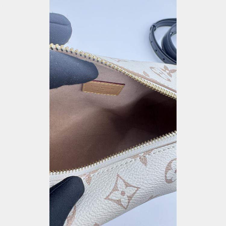 Pre Owned Louis Vuitton Side Trunk Beige Monogram Dune MM Bag