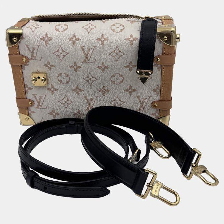 Pre Owned Louis Vuitton Side Trunk Beige Monogram Dune MM Bag