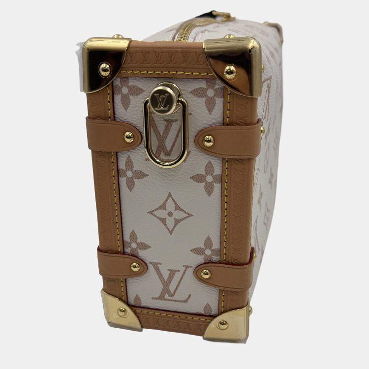 Pre Owned Louis Vuitton Side Trunk Beige Monogram Dune MM Bag