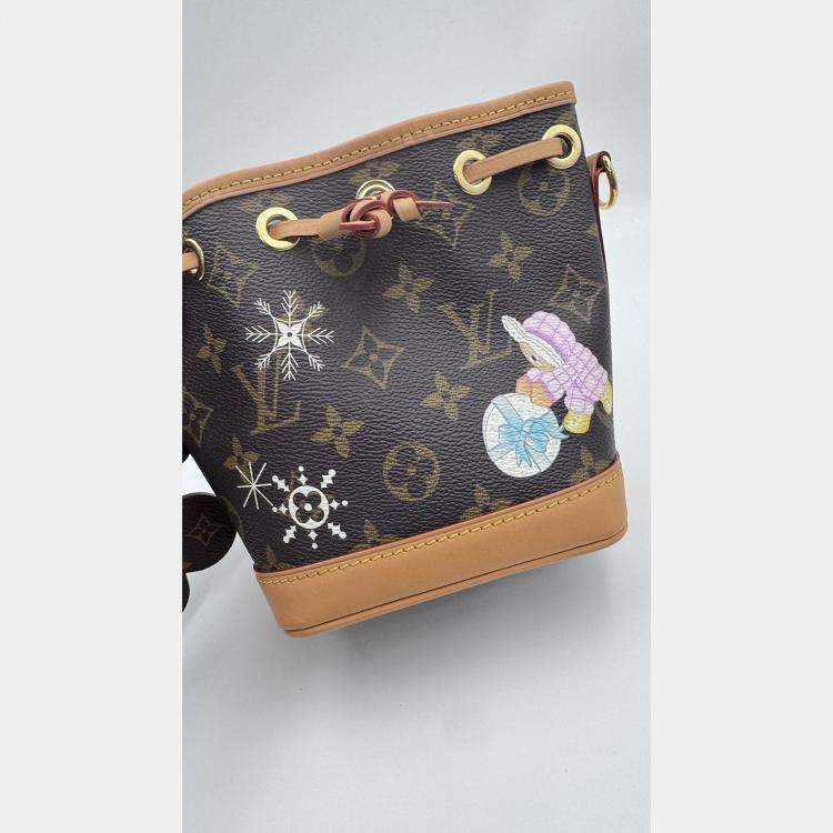 Pre Owned Louis Vuitton Brown Monogram Canvas Vivienne Nano Noe Shoulder Bag