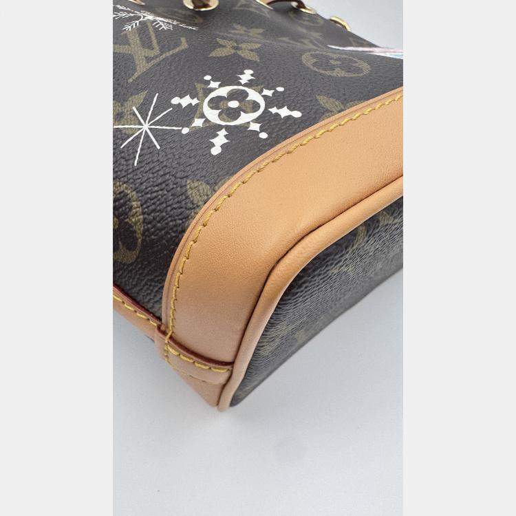 Pre Owned Louis Vuitton Brown Monogram Canvas Vivienne Nano Noe Shoulder Bag