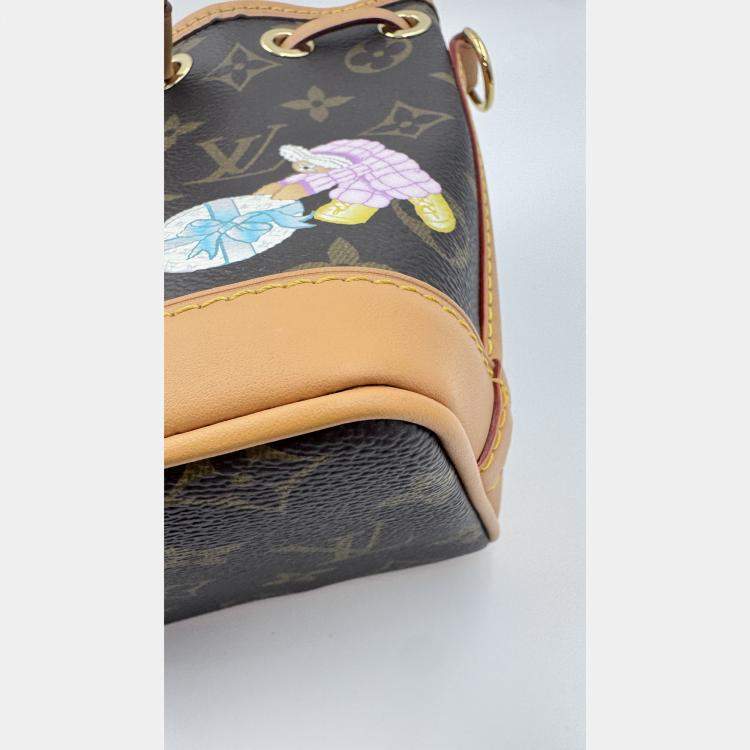 Pre Owned Louis Vuitton Brown Monogram Canvas Vivienne Nano Noe Shoulder Bag