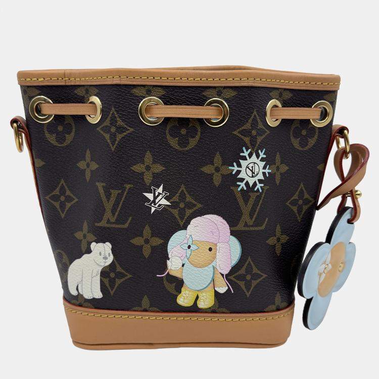 Pre Owned Louis Vuitton Brown Monogram Canvas Vivienne Nano Noe Shoulder Bag