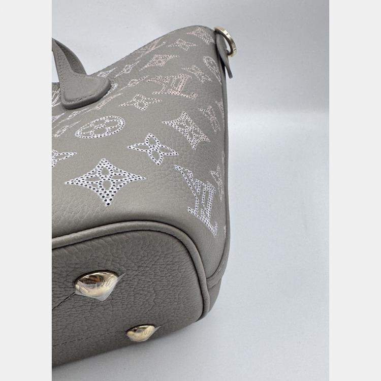 Pre Owned Louis Vuitton Slim Trunk Black Leather Travel Bag