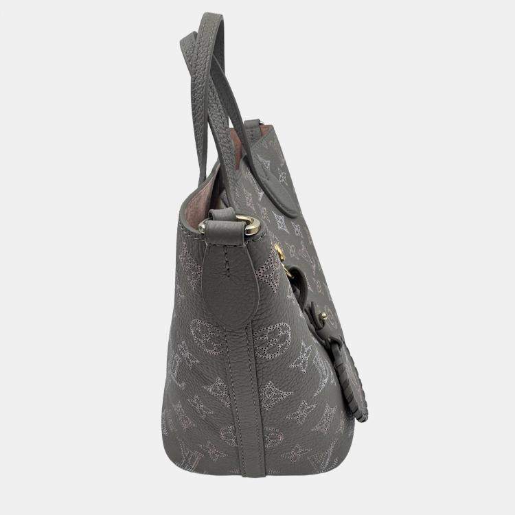Pre Owned Louis Vuitton Slim Trunk Black Leather Travel Bag