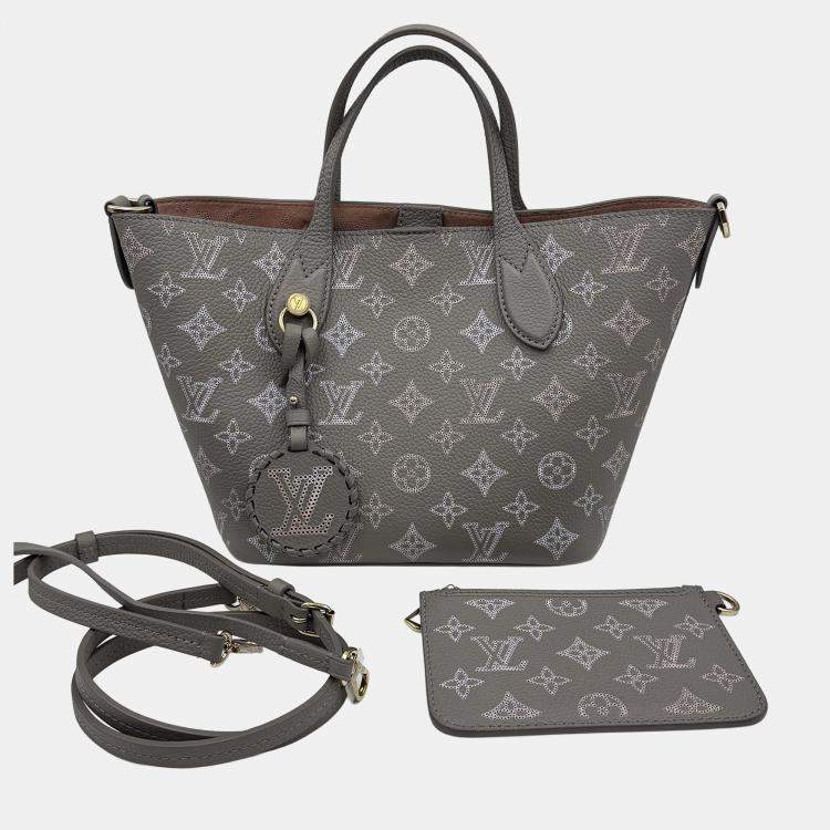 Pre Owned Louis Vuitton Slim Trunk Black Leather Travel Bag