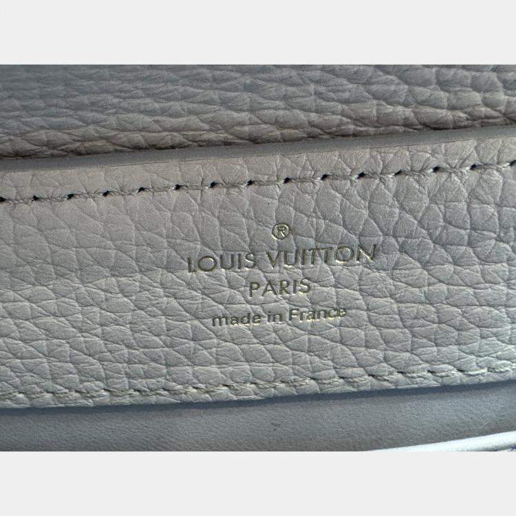 Pre Owned Louis Vuitton Blue Leather Mini Capucines Bag