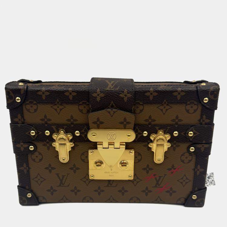 Pre Owned Louis Vuitton Brown Monogram Canvas Petite Malle Bag