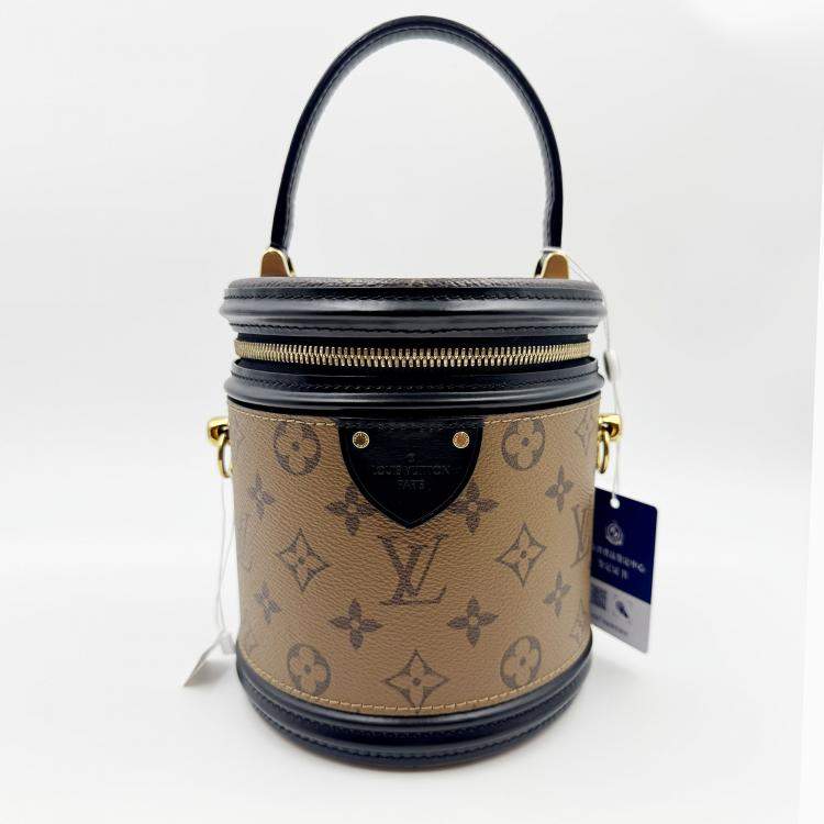Pre Owned Louis Vuitton Brown/Black Monogram Reverse Cannes Handbag