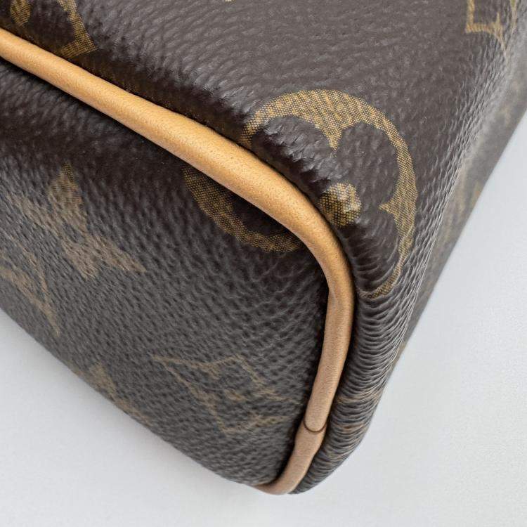 Pre Owned Louis Vuitton Speedy Nano Brown Monogram Canvas Handbag