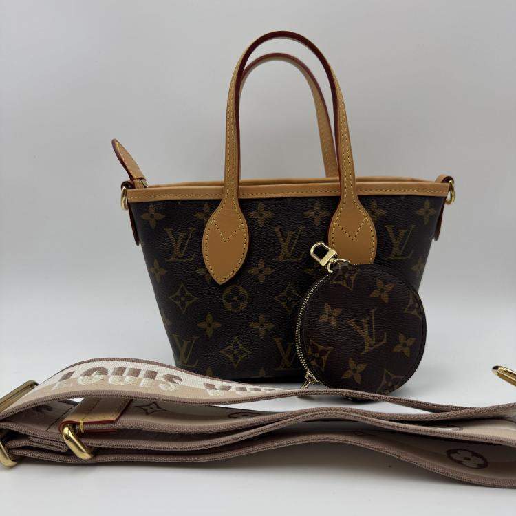 Pre Owned Louis Vuitton Neverfull BB Monogram Canvas Brown/Beige Shoulder Handbag