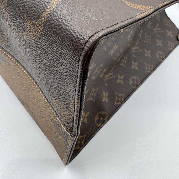 Pre Owned Louis Vuitton Monogram Reverse Giant Canvas OnTheGo GM Bag