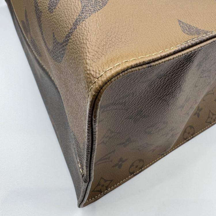 Pre Owned Louis Vuitton Monogram Reverse Giant Canvas OnTheGo GM Bag