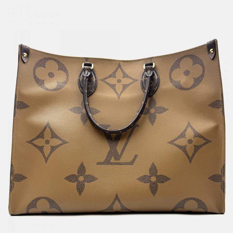 Pre Owned Louis Vuitton Monogram Reverse Giant Canvas OnTheGo GM Bag