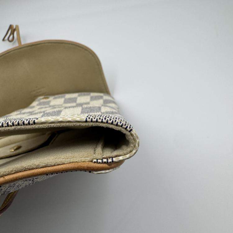 Pre Owned LV jewllery pouch white monogram canvas bag