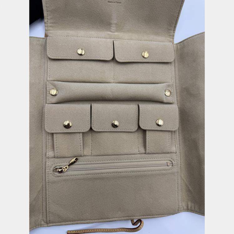 Pre Owned LV jewllery pouch white monogram canvas bag