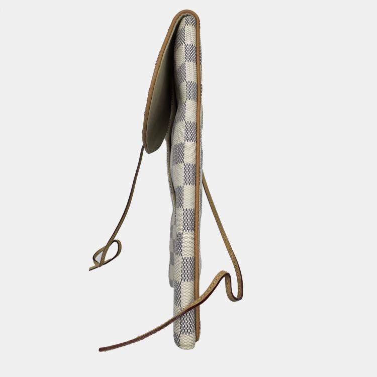 Pre Owned LV jewllery pouch white monogram canvas bag