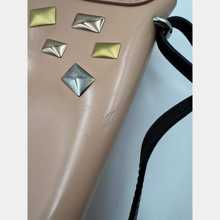 Pre Owned Louis Vuittong LV studded Brown patent leather bag
