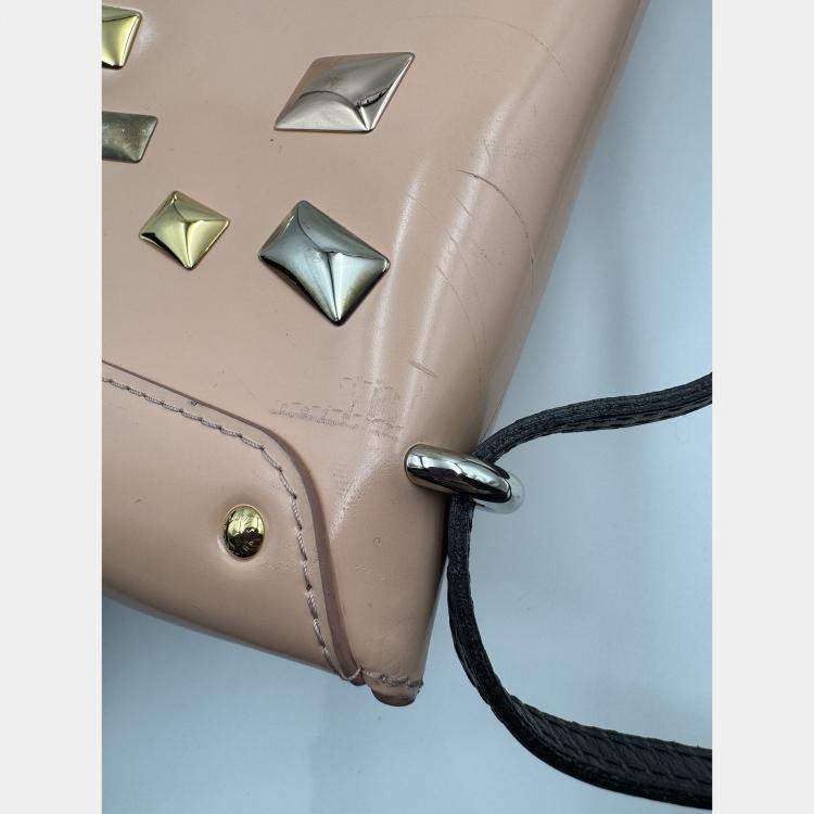 Pre Owned Louis Vuittong LV studded Brown patent leather bag