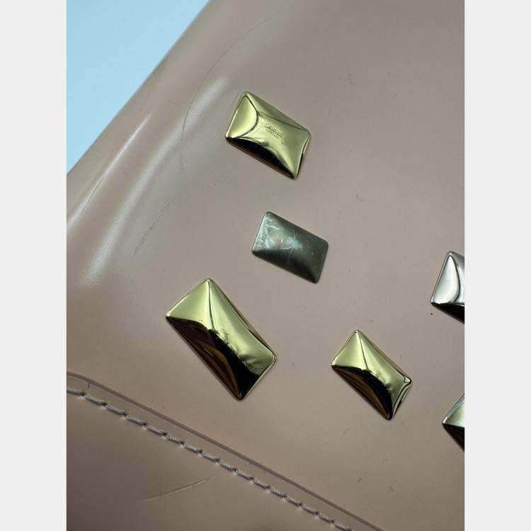 Pre Owned Louis Vuittong LV studded Brown patent leather bag