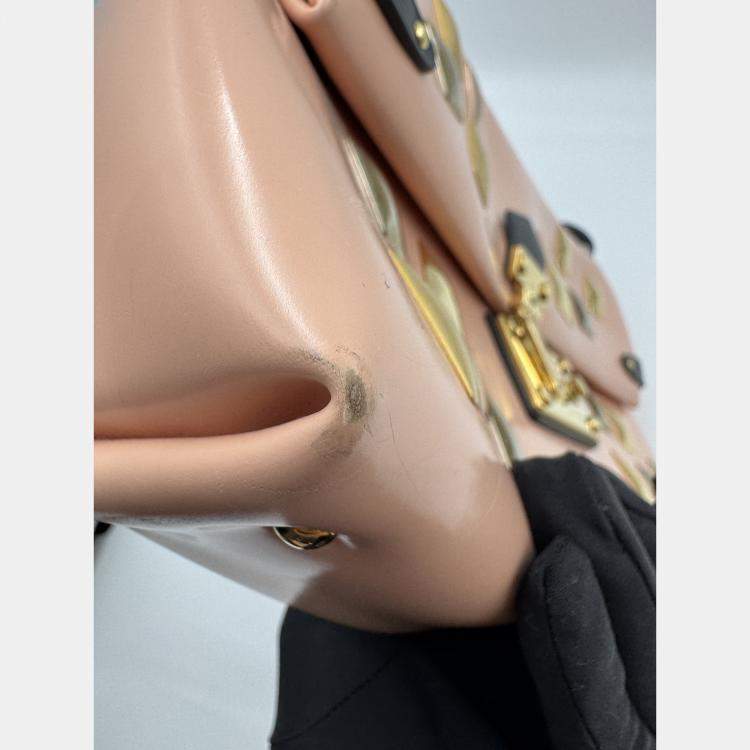 Pre Owned Louis Vuittong LV studded Brown patent leather bag