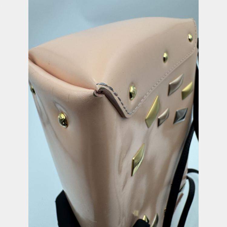 Pre Owned Louis Vuittong LV studded Brown patent leather bag