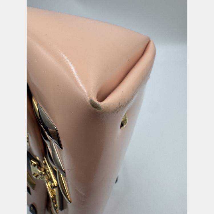 Pre Owned Louis Vuittong LV studded Brown patent leather bag