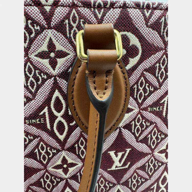 Pre Owned Louis Vuitton Onthego GM Monogram Jacquard Since 1854 Canvas Tote Bag